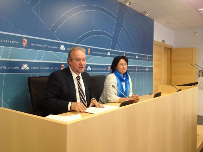 José Francisco Martín, en rueda de prensa en las Cortes. 