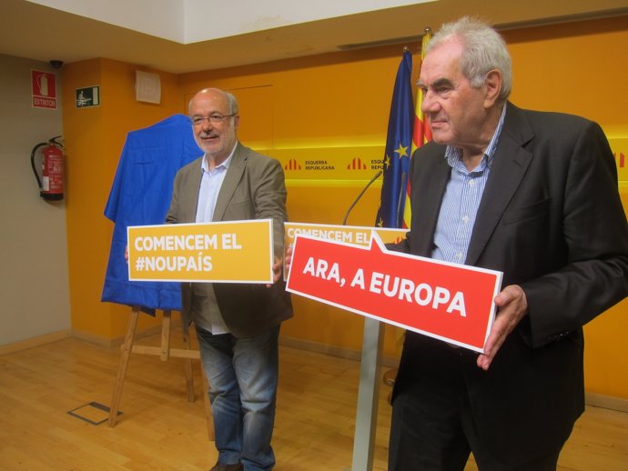 Los candidatos de ERC Josep Maria Terricabras y Ernest Maragall