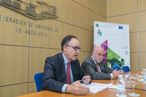 Antonio Valverde y Antonio Carrillo, hoy en Sevilla.
