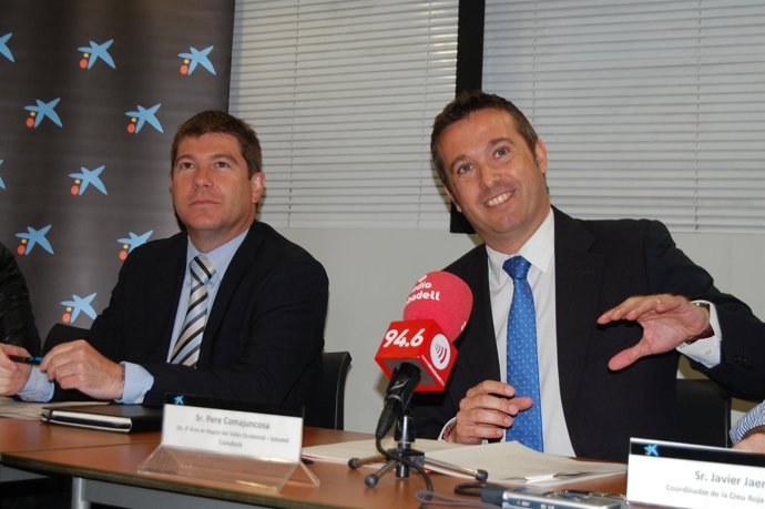 J.Ayuso (Ayto.Sabadell) y P.Comajuncosa (La Caixa)