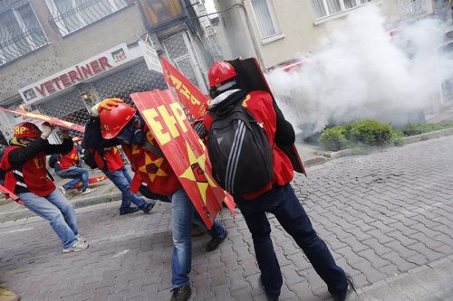 Protestas en Estambul en el 1 de Mayo