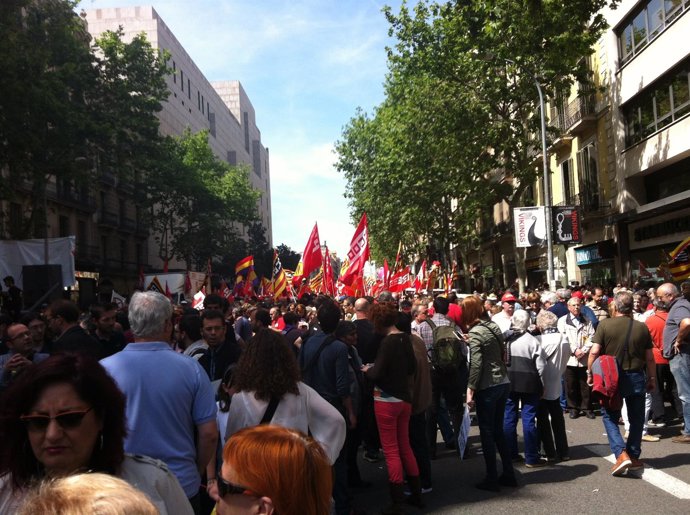 Manifestación del 1 de Mayo en Barcelona