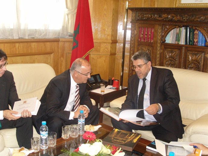 Hernández Spínola junto al ministro de Justicia marroquí