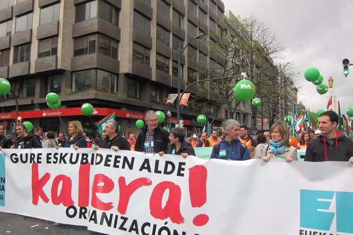 Manifestación de ELA en Bilbao el 1 de Mayo