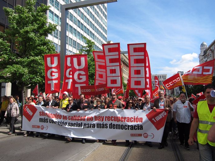 Manifestación del 1 de mayo en Zaragoza 