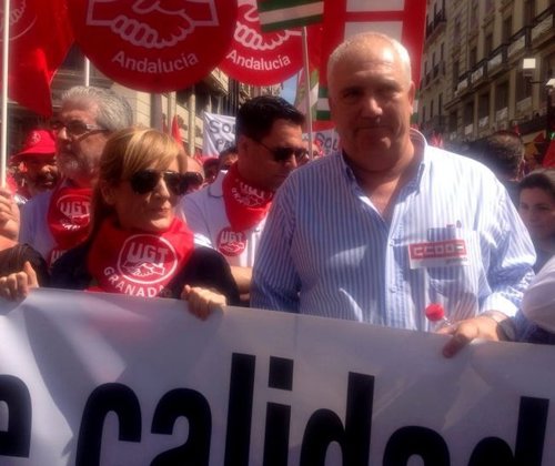 Castilla y Carbonera en el acto principal de Granada