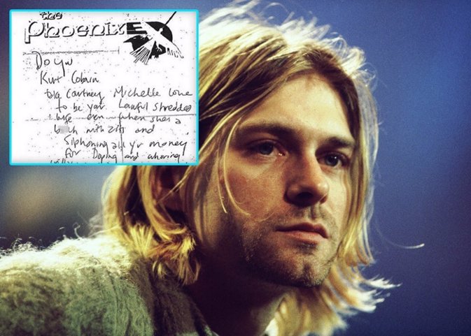 La impactante nota que Kurt Cobain le escribió a Courtney Love muerte