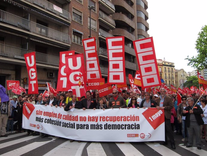 Manifestación del 1 de mayo en Zaragoza