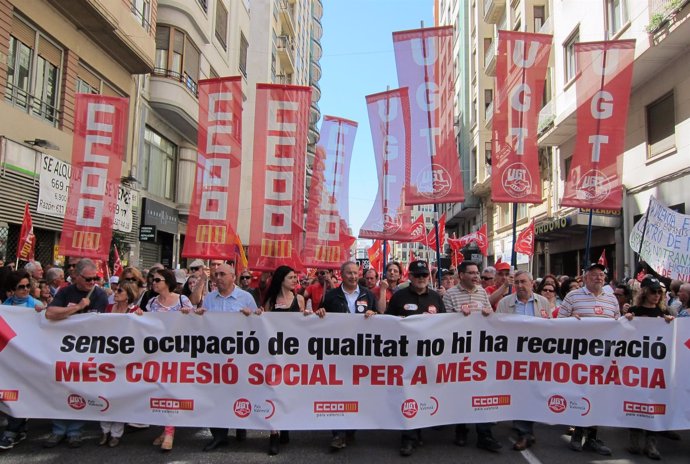 Manifestación 1 de mayo en Valencia