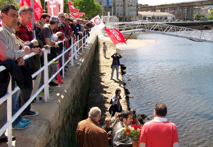 Homenaje en Pontevedra a los marineros fallecidos