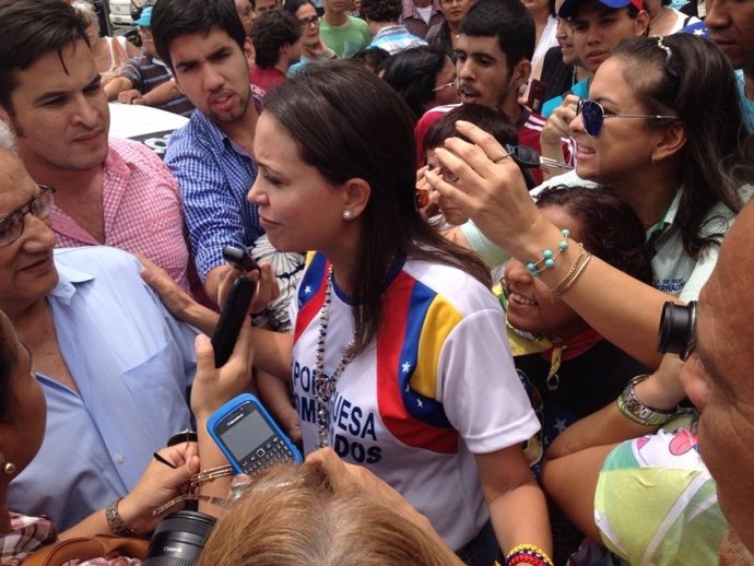 La líder opositora venezolana María Corina Machado