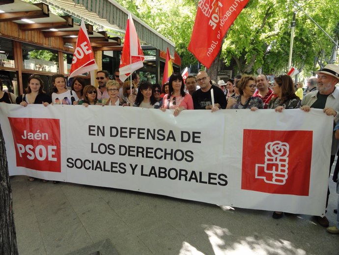 Acto del PSOE de Jaén con motivo del Primero de Mayo