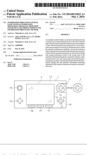 Patente de consola portátil de Nintendo
