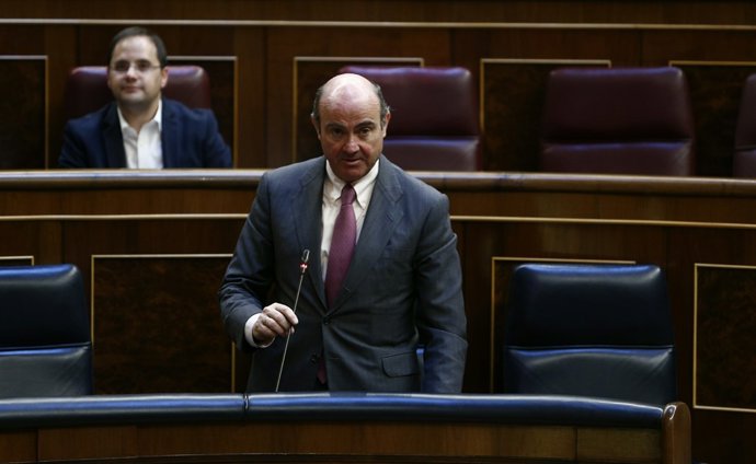 Luis de Guindos, en el Congreso