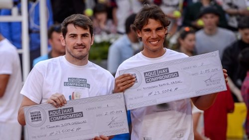 Iker Casillas y Rafa Nadal en el Charity Day