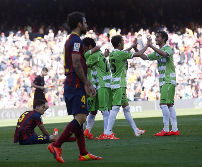 El Getafe empata con el Barcelona en el Camp Nou