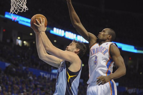 NBA Marc Gasol Serge Ibaka Playoffs Memphis Grizzlies Oklahoma City Thunder