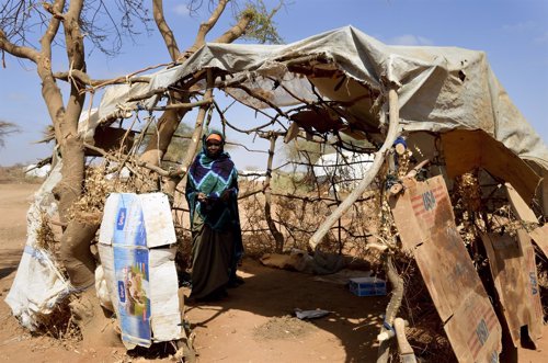 Refugiada Recién Llegada Al Campo De Dagahaley, Kenia