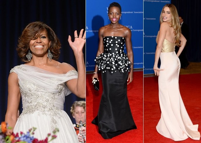 Cena Asociación Corresponsales Casa Blanca, Lupita Nyongo, Sofia Vergara