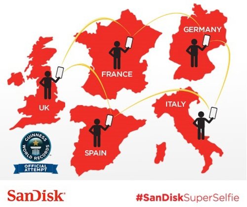 Intento de récord Guinness de SanDisk SandiskSuperSelfie