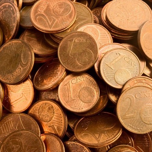 Monedas de 1 y 2 céntimos de euro