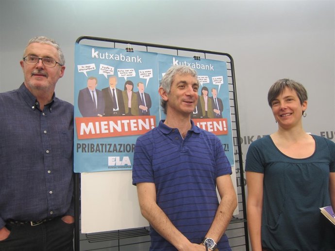 Adolfo Muñoz y otros dirigentes de ELA