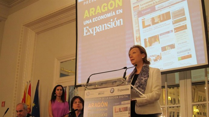 La presidenta de Aragón, Luisa Fernanda Rudi, en un acto de "Expansión"