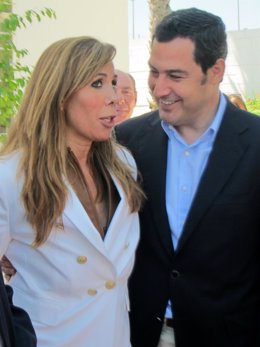 Alicia Sánchez Camacho y Juan Manuel Moreno en Espartinas