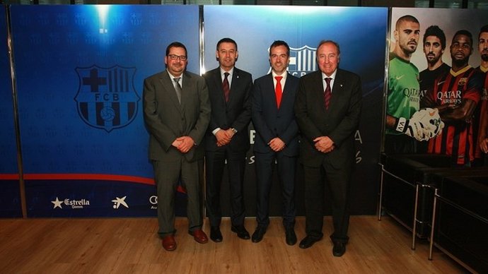 Joan Conesa, Josep Maria Bartomeu, Albert Tort y Ramon Pont