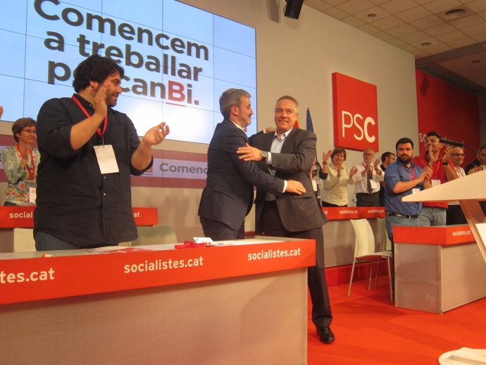 Ferran Pedret, Jaume Collboni y Pere Navarro (PSC).