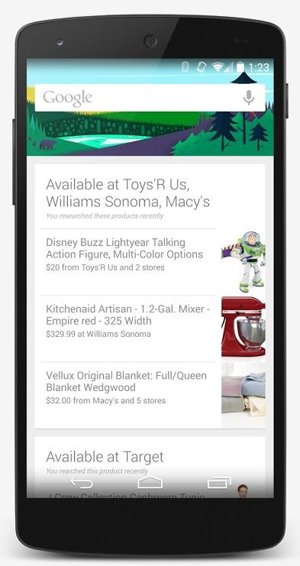 Google Now informará de productos que quieres en tiendas cercanas