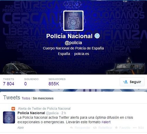 Perfil de @Policia