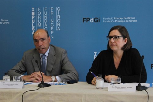 El pte de la FPdGi A.Esteve, y la dtora de la FPdGi, M.Margarit