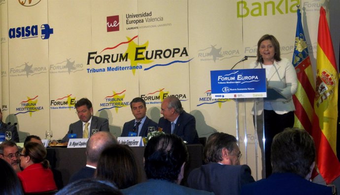 Bonig durante su intervención en el Forum Europa.