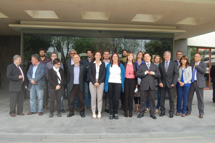 La alcaldesa M.Conesa y el resto de impulsores de la Sant Cugat Experience