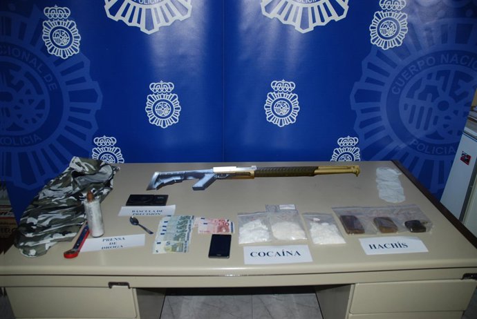 Material incautado por la Policía Nacional