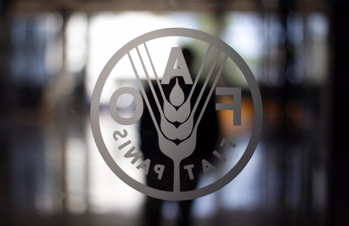 Logo de la sede de la FAO en Roma.