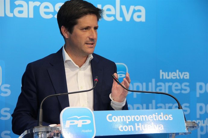 El secretario general del PP de Huelva, Guillermo García Longoria. 