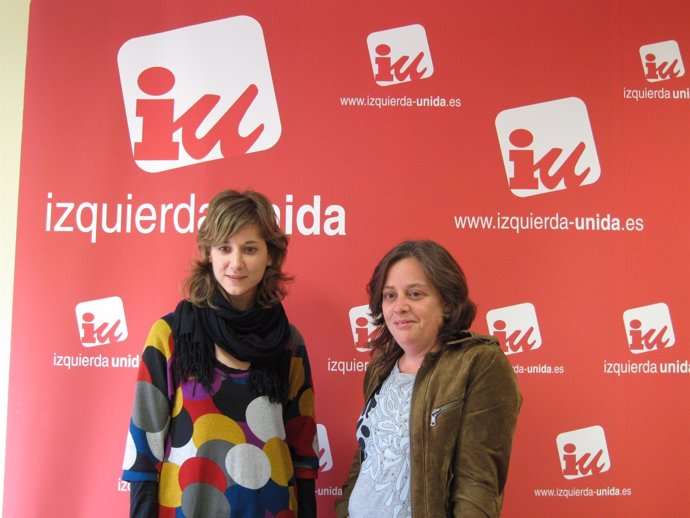Marina Albiol, número 4 de IU al PE y Henar Moreno, coordinadora riojana