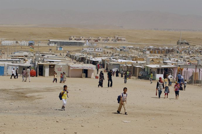 Campo de refugiados sirios de Domiz en Irak