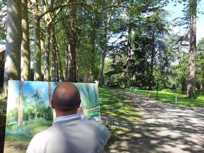 Certamen pintura y naturaleza en el Jardin Botánico Gijón 
