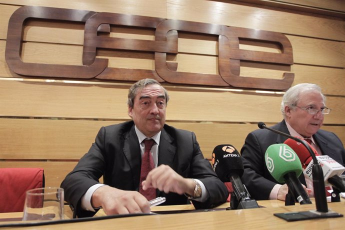 El presidente de la CEOE, Juan Rosell,