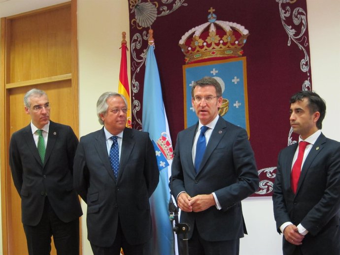 El presidente de la SEPI, Ramón Aguirre, con Feijóo, Conde y Rey Varela