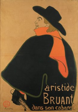 La obra 'Aristide Bruant' de Toulouse-Lautrec