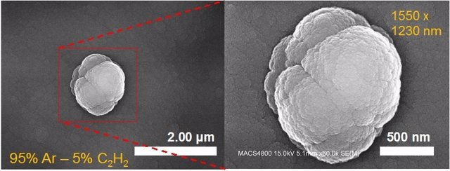 Nanogranos de polvo interestelar creados en laboratorio