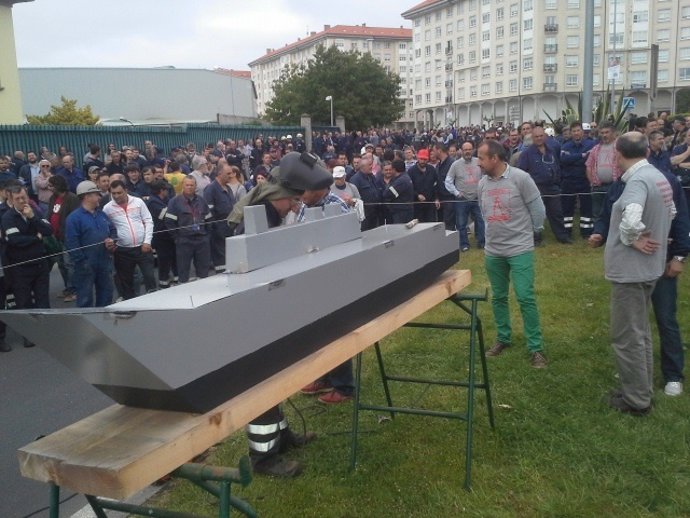 Protesta de trabajadores de Navantia en Ferrol
