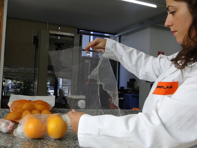 Malla biodegradable del proyecto Bionet coordinado por Aimplas.