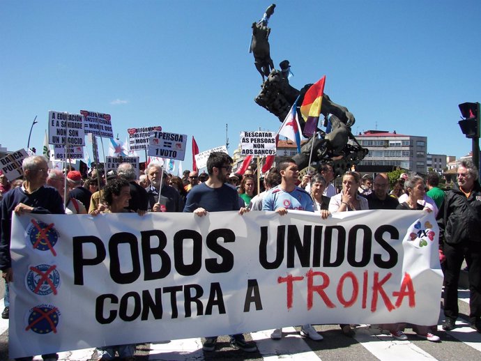 Protesta contra la Troika en Vigo del 1 de junio