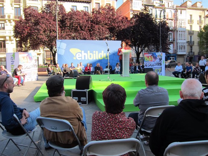 Acto de inicio de campaña de EH Bildu en Pamplona