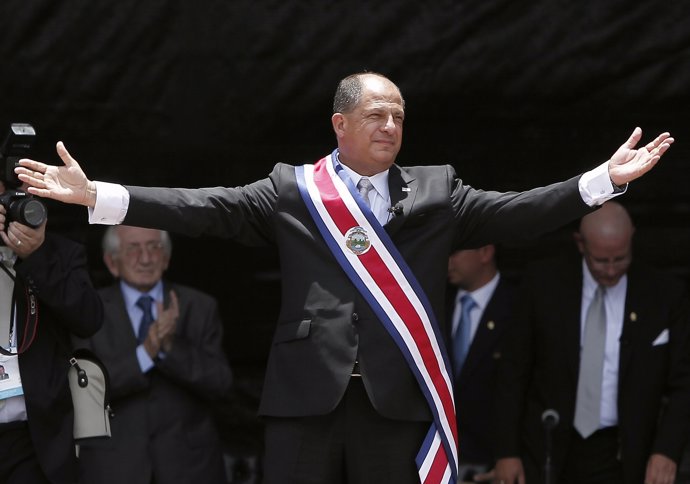 El presidente de Costa Rica, Luis Guillermo Solís